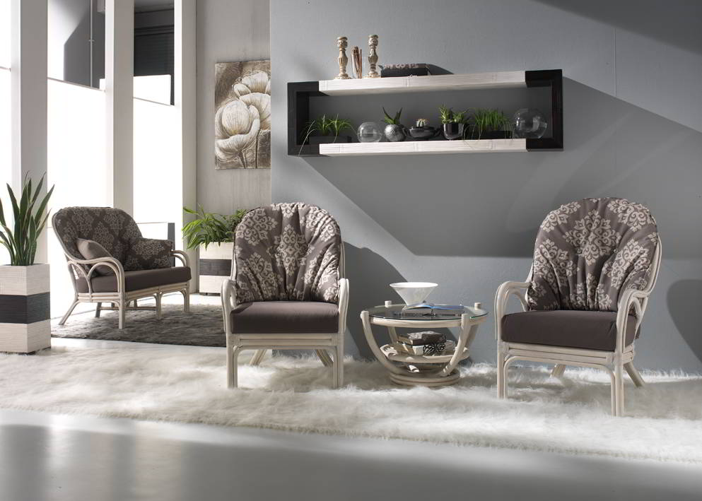 Mobili in rattan, salotti midollino,sedie giunco,arredamenti ... Poltrone moderne per salotto