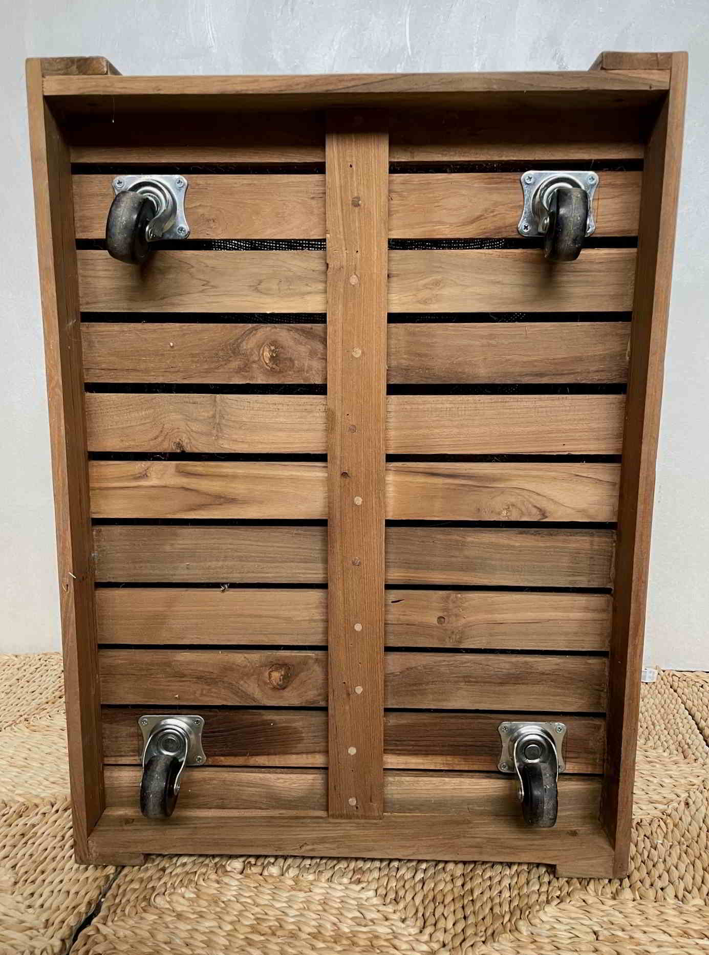 Cesto Porta Legna Vimini Cm 33x40 H Con Manico Cm 48 H In - 11