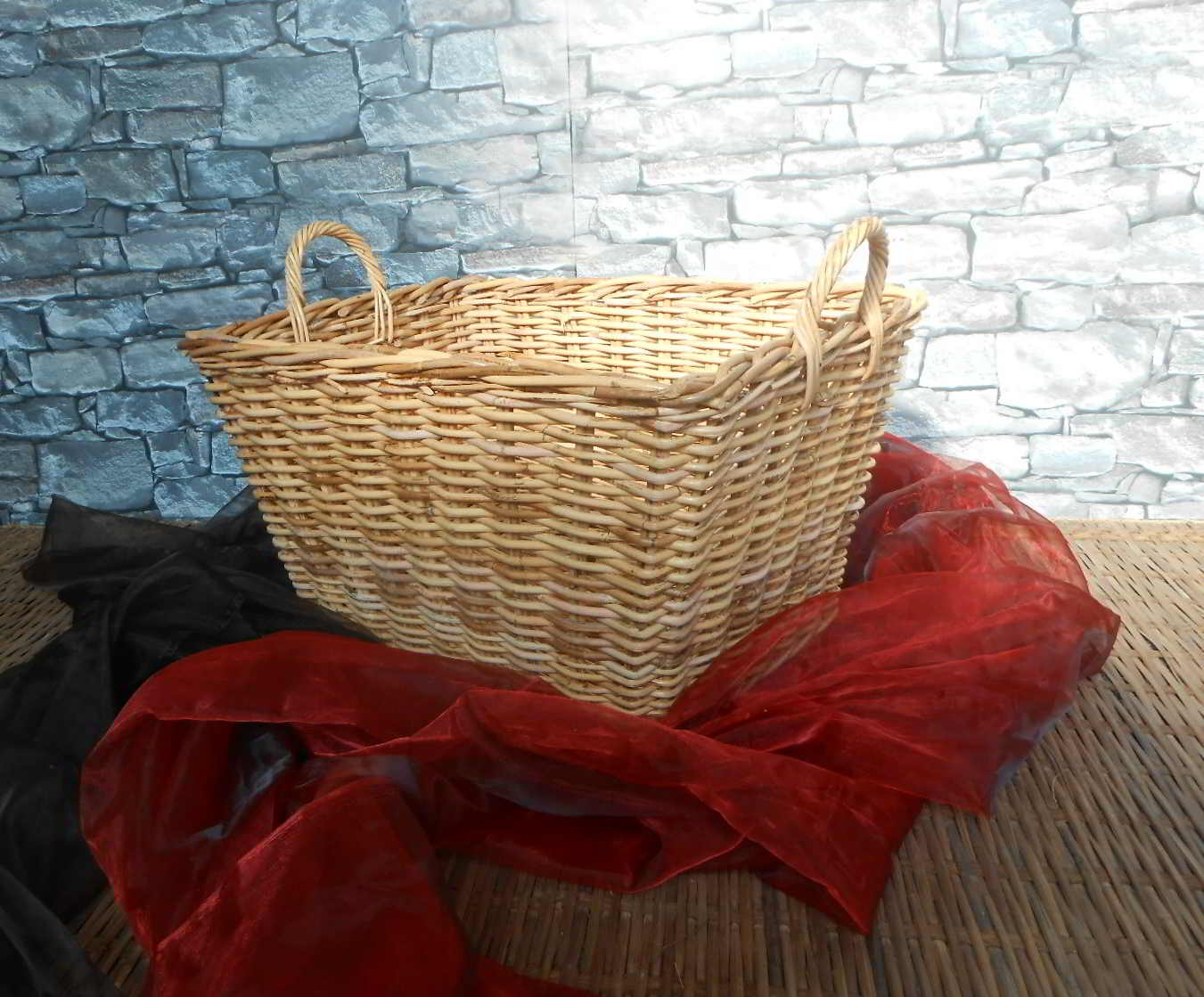 Cesta Di Vimini Per Legna, Fatta A Mano, Robusta E Capiente Con Fodera In Juta, Idea Regalo Perfetta Per La Casa - 2